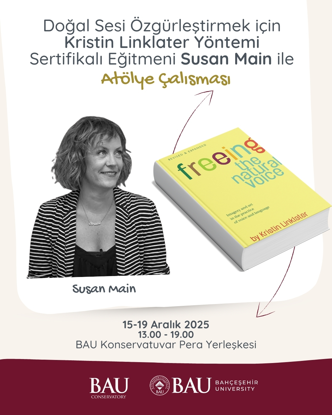Doğal Sesi Özgürleştirmek için Kristin Linklater Yöntemi Eğitmeni Susan Main ile Atölye Çalışması 4